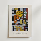 Fernand Leger Still Life with Candlestick 1922 Poster – med passepartout