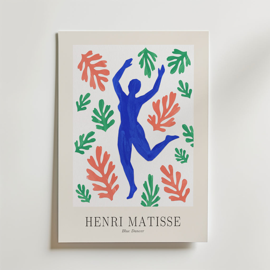 Henri Matisse Blue Dancer Poster – med passepartout