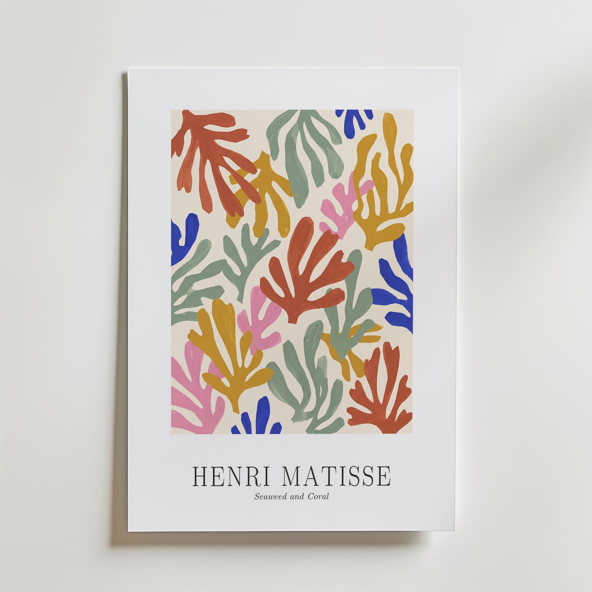 Henri Matisse Seaweed and Coral Poster – med passepartout