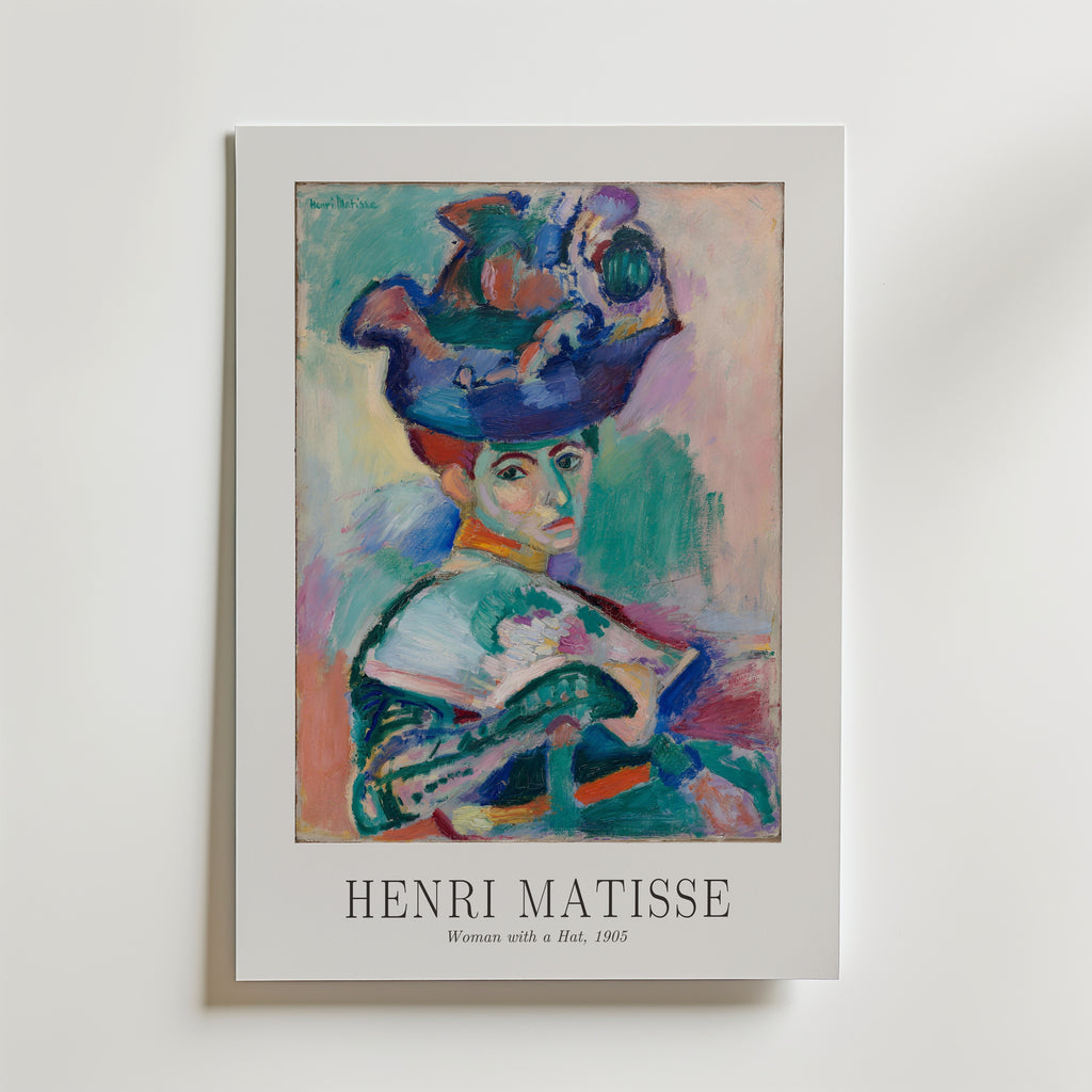 Henri Matisse Woman with a Hat 1905 Poster – med passepartout