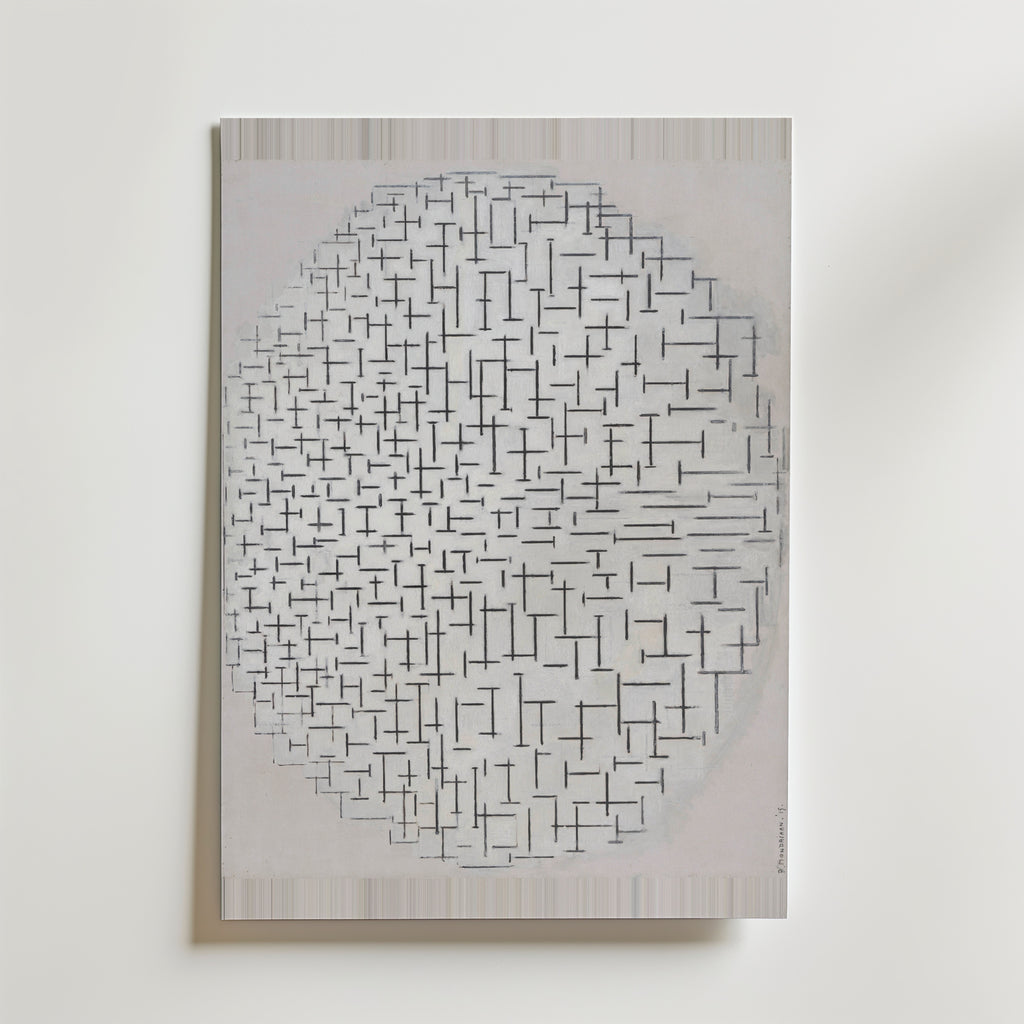 Piet Mondrian Composition 10 in Black and White 1915 Poster – canvas utan passepartout