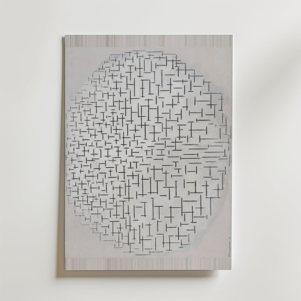 Piet Mondrian Composition 10 in Black and White 1915 Poster – canvas utan passepartout
