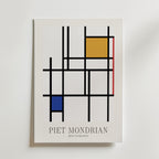 Piet Mondrian Quiet Composition Poster – med passepartout