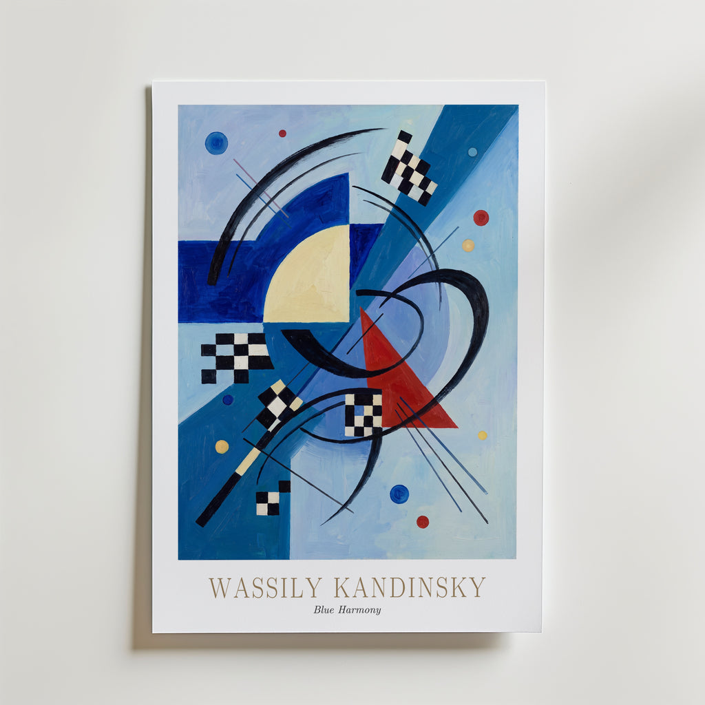 Wassily Kandinsky Blue Harmony Poster – med passepartout