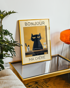 Mockup av Parisian Morning Ritual affisch på vägg – köp enkelt hos Bozetto i hög kvalitet
