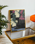 Mockup av Ohara Koson Midnight affisch på vägg – köp enkelt hos Bozetto i hög kvalitet