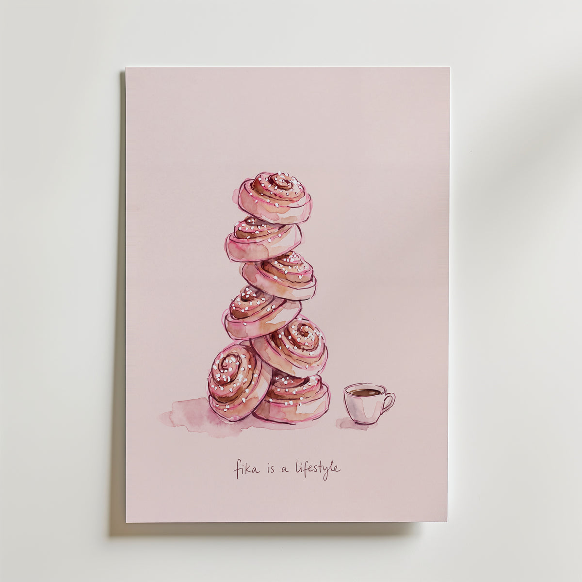 Fika Tower Poster – canvas utan passepartout