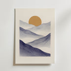 Indigo Mountains Poster – utan passepartout