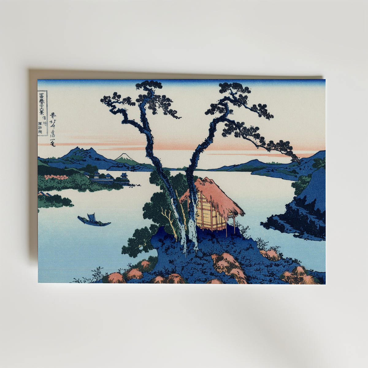 Katsushika Hokusai Lake Suwa in Shinano Province 1831 Poster – utan passepartout