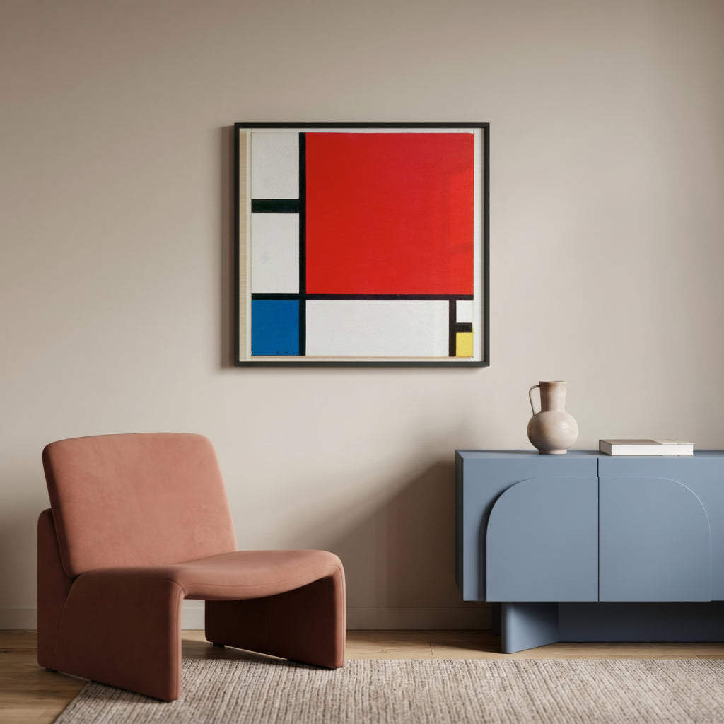 Piet Mondrian Composition II in Red Blue and Yellow 1930 Poster – inramad 1