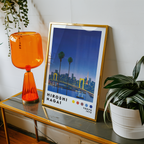 Hiroshi Nagai Tokyo Bridge poster visualiserad på vägg – från Bozetto i hög kvalitet