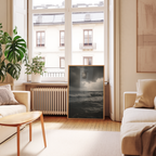 Väggmockup av Stormy Waves affisch på ljus tegelvägg – Bozetto konsttryck i hög tryckkvalitet
