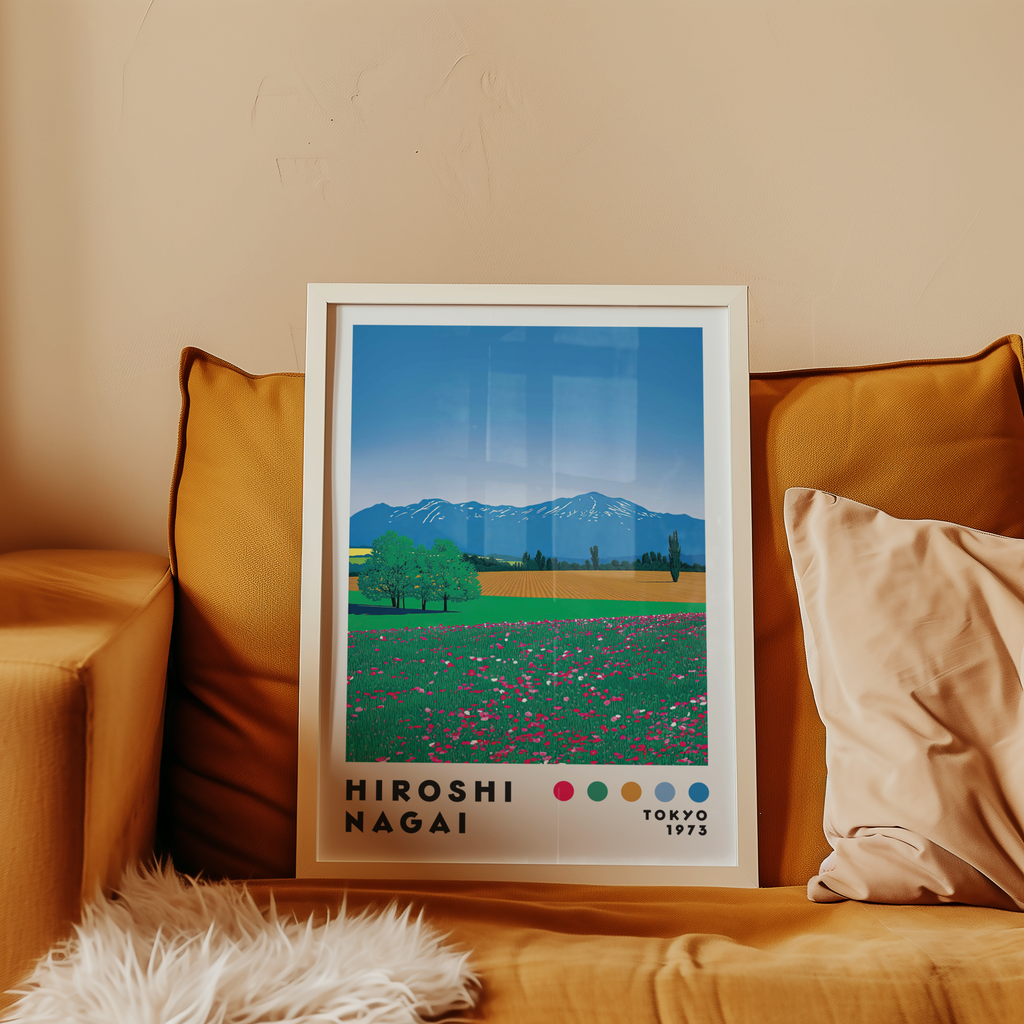 Hiroshi Nagai Meadow Horizon poster visualiserad på vägg – från Bozetto i hög kvalitet