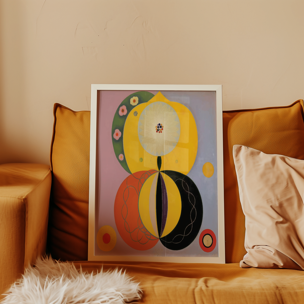 Hilma af Klint Blossoms of poster visualiserad på vägg – från Bozetto i hög kvalitet