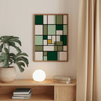 Piet Mondrian Composition in Green Poster – i rum 1