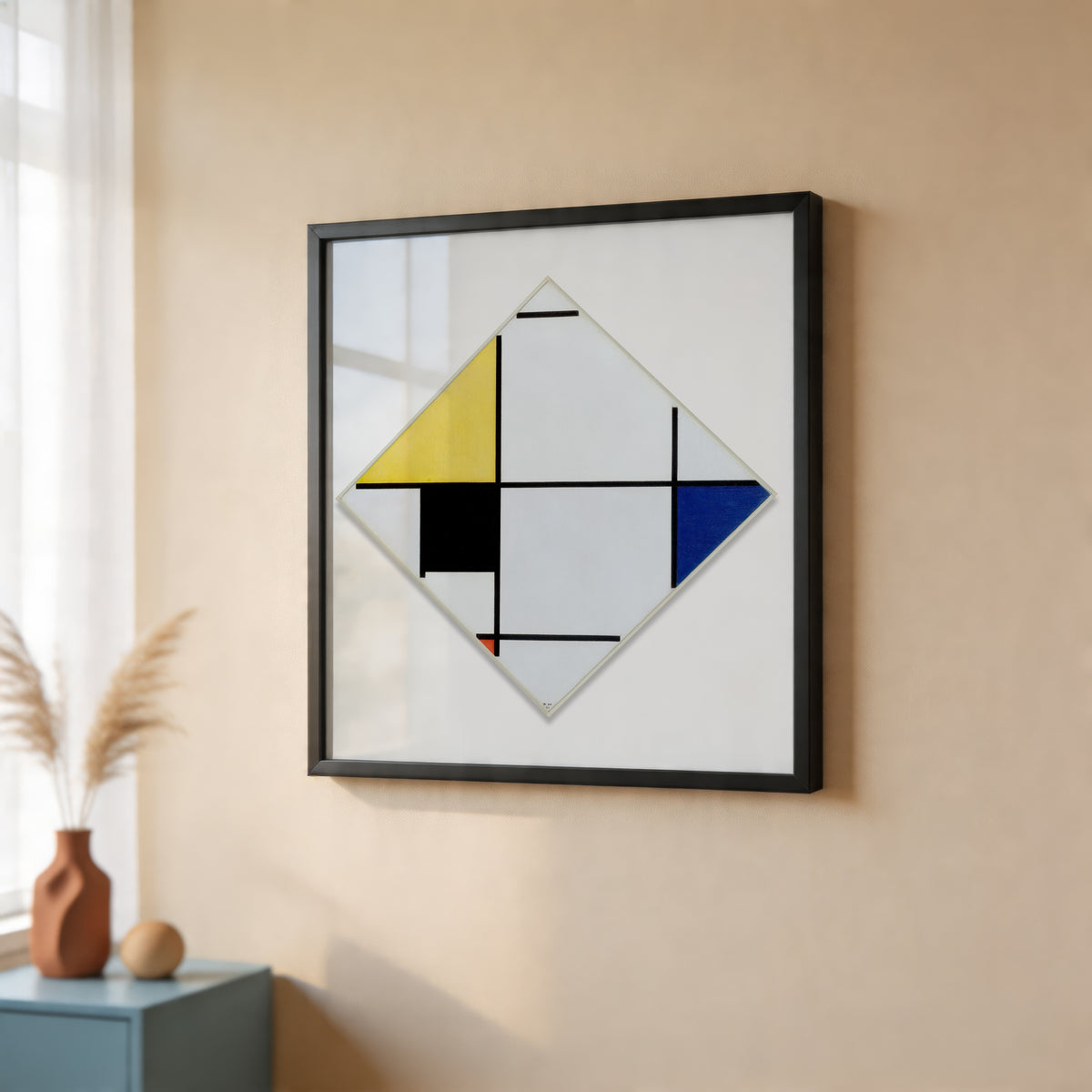 Piet Mondrian Lozenge Composition 1921 Poster – inramad 2