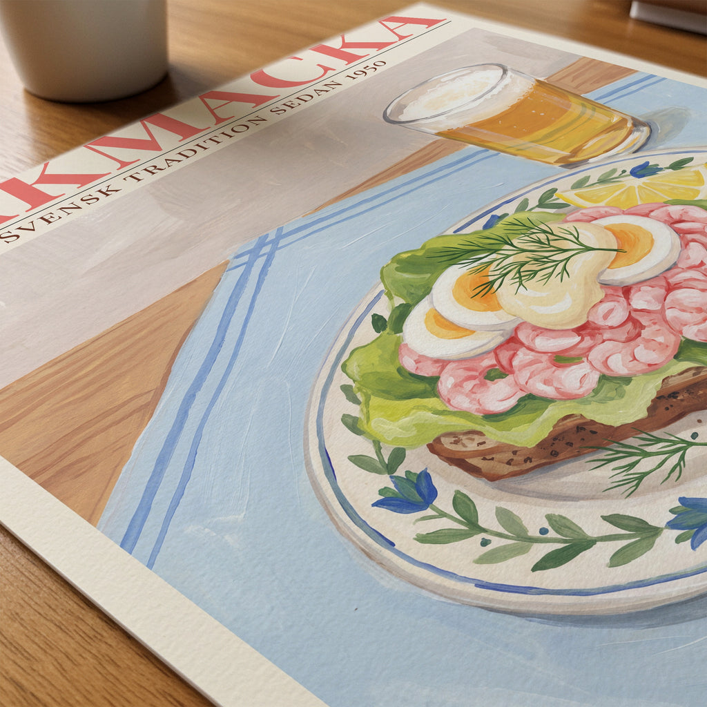 Räkmacka Poster – närbild på papper