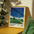 Hiroshi Nagai Floral Horizon poster visualiserad på vägg – från Bozetto i hög kvalitet