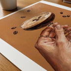Espresso Martini Coupe Poster – närbild på papper
