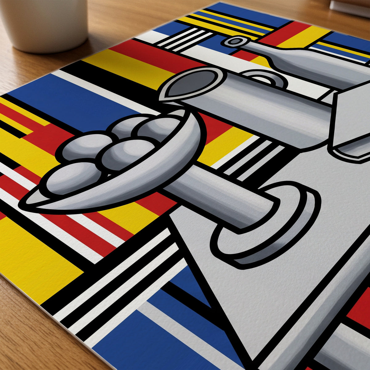 Fernand Leger Still Life with Fruit Bowl Poster – närbild på papper