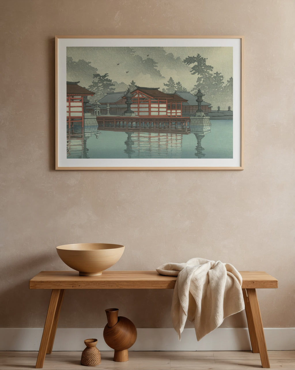 Hasui Kawase Miyajima in Mist 1947 Poster – i rum 2
