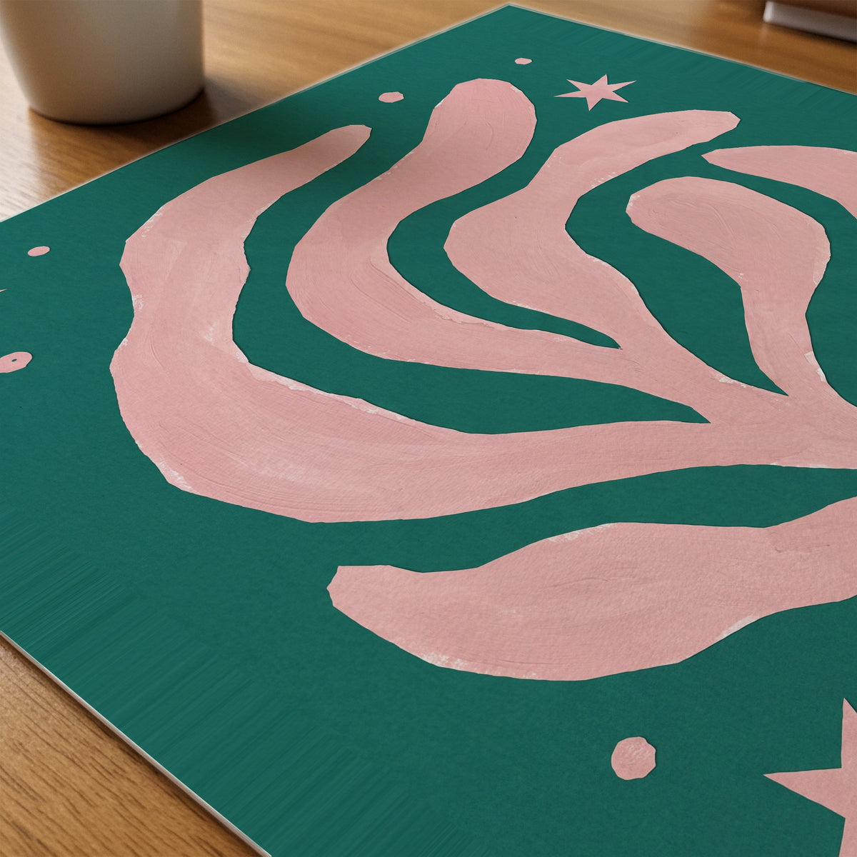 Henri Matisse Pink Algae Poster – närbild på papper