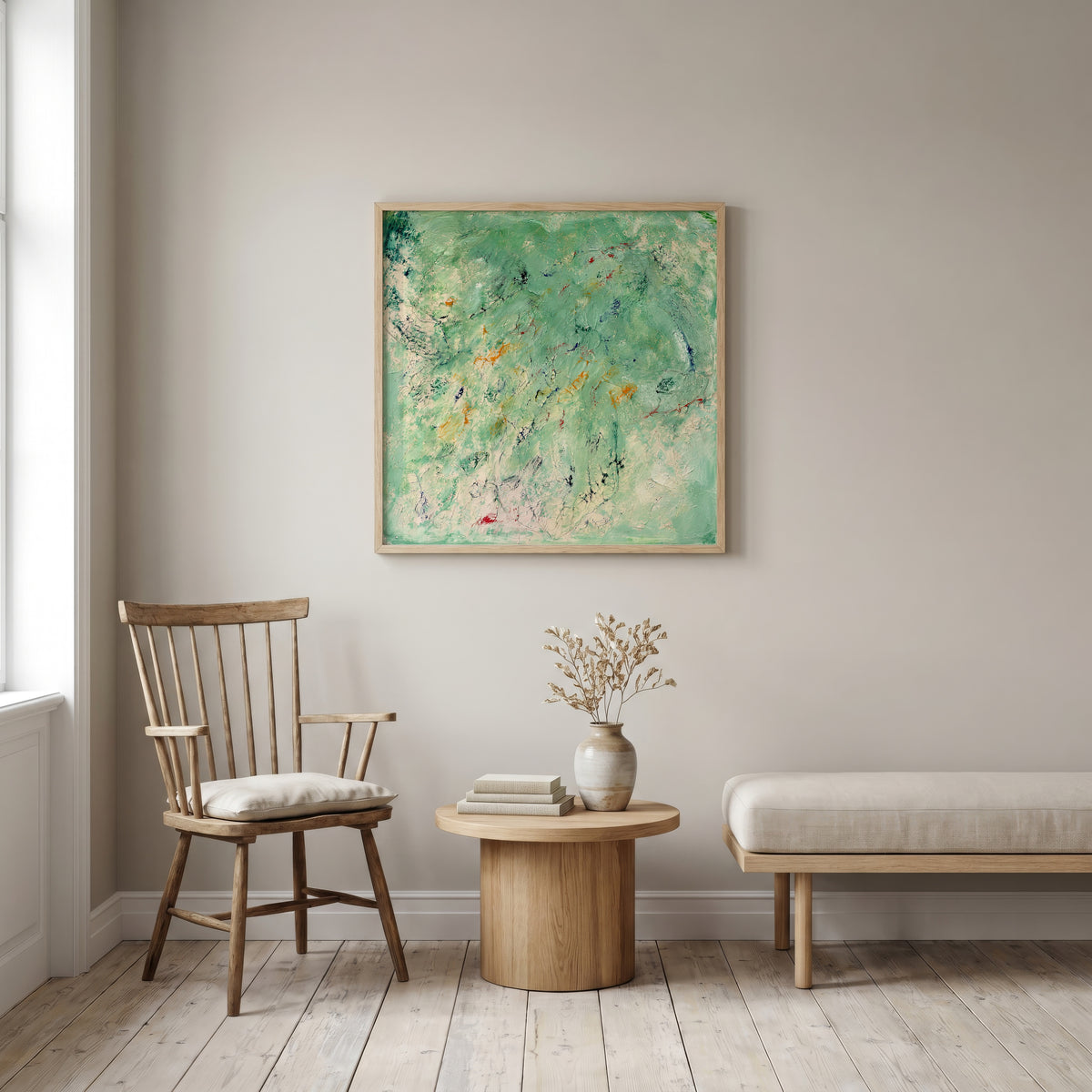 Sonia Tondkar Mintgrön Stillhet Poster – inramad 3