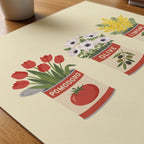 Pantry Bloom Trio Poster – närbild på papper