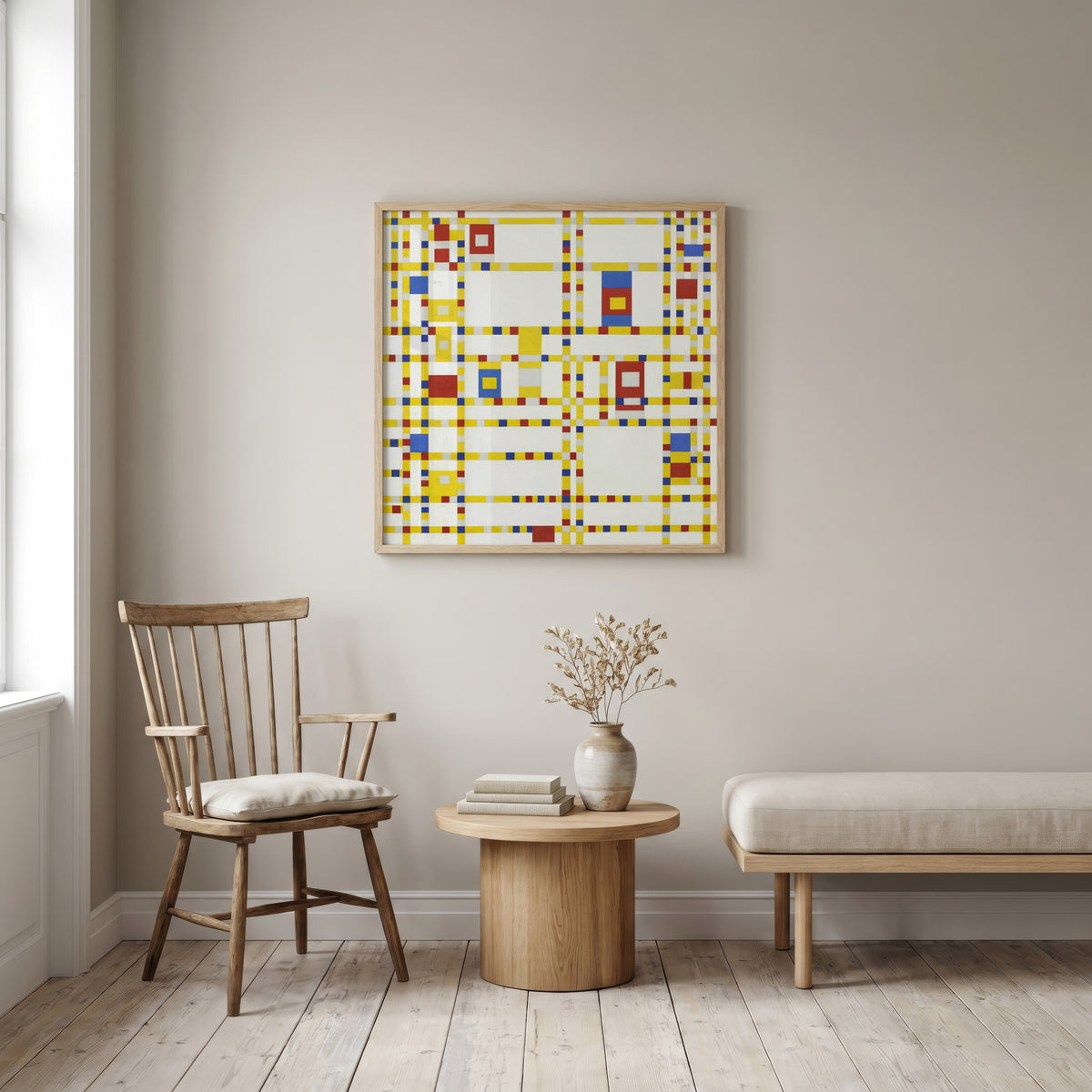 Piet Mondrian Broadway Boogie Woogie 1943 Poster – inramad 3