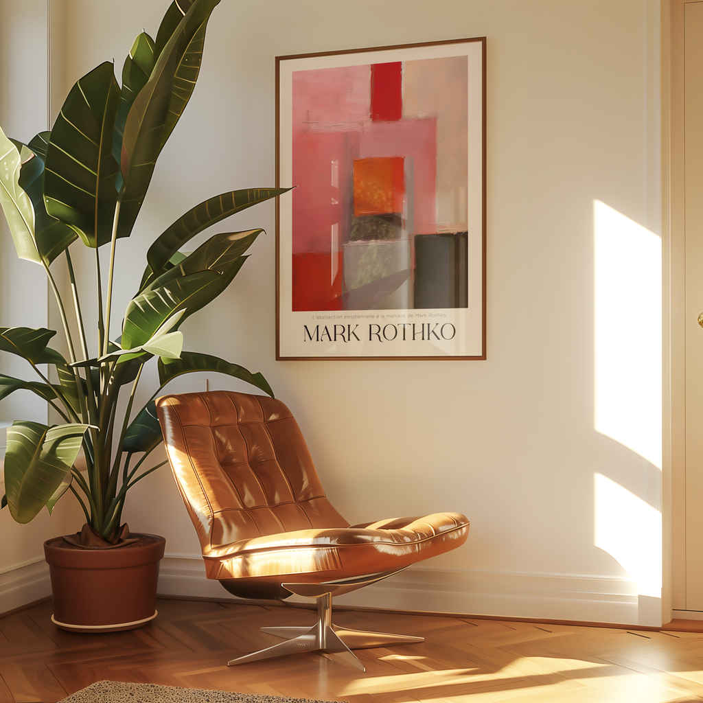 Mockup av Depth Between Lines Mark affisch på vägg – köp enkelt hos Bozetto i hög kvalitet