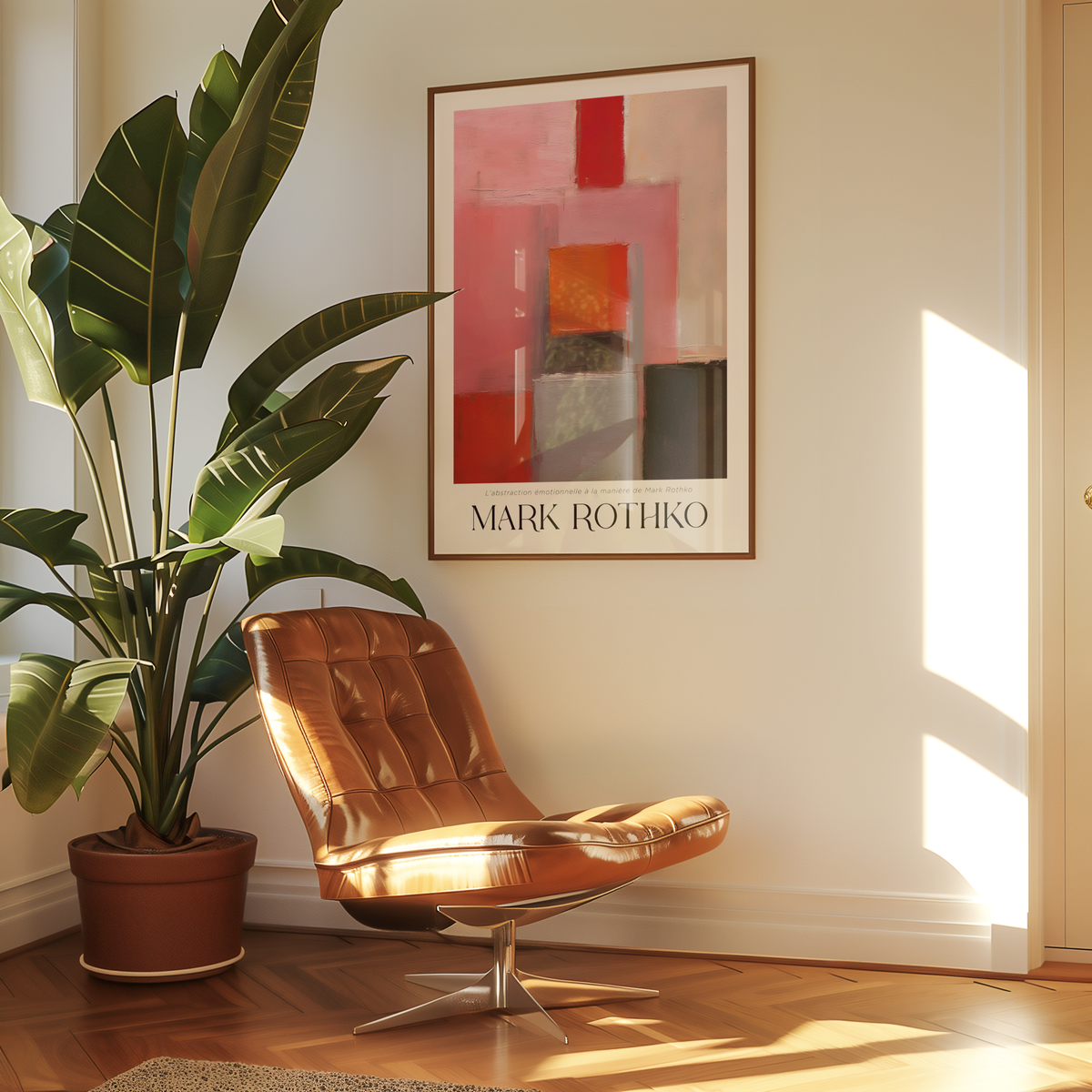 Mockup av Depth Between Lines Mark affisch på vägg – köp enkelt hos Bozetto i hög kvalitet