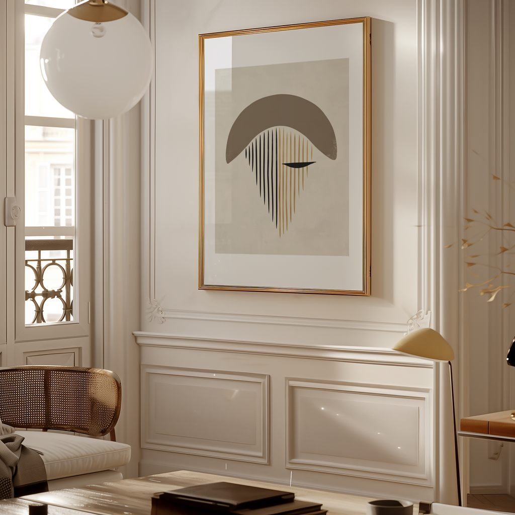 Mockup av Whispering Eye affisch på vägg – köp enkelt hos Bozetto i hög kvalitet