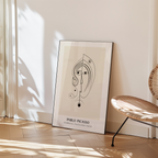 Mockup av Picasso Soul In Lines affisch på vägg – köp enkelt hos Bozetto i hög kvalitet