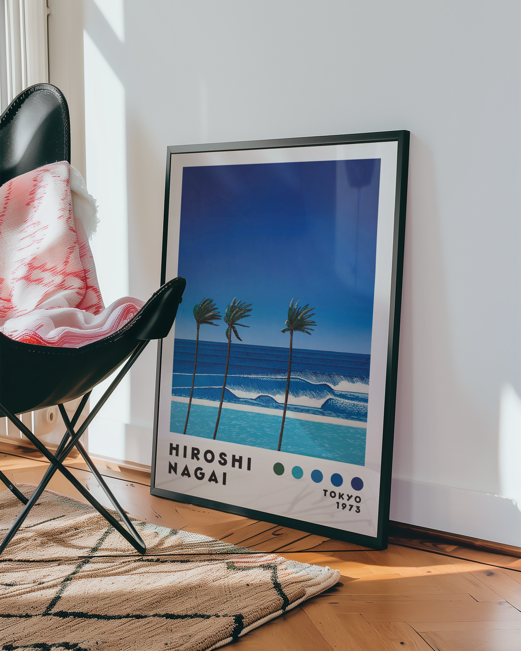 Hiroshi Nagai Palm Breeze poster visualiserad på vägg – från Bozetto i hög kvalitet