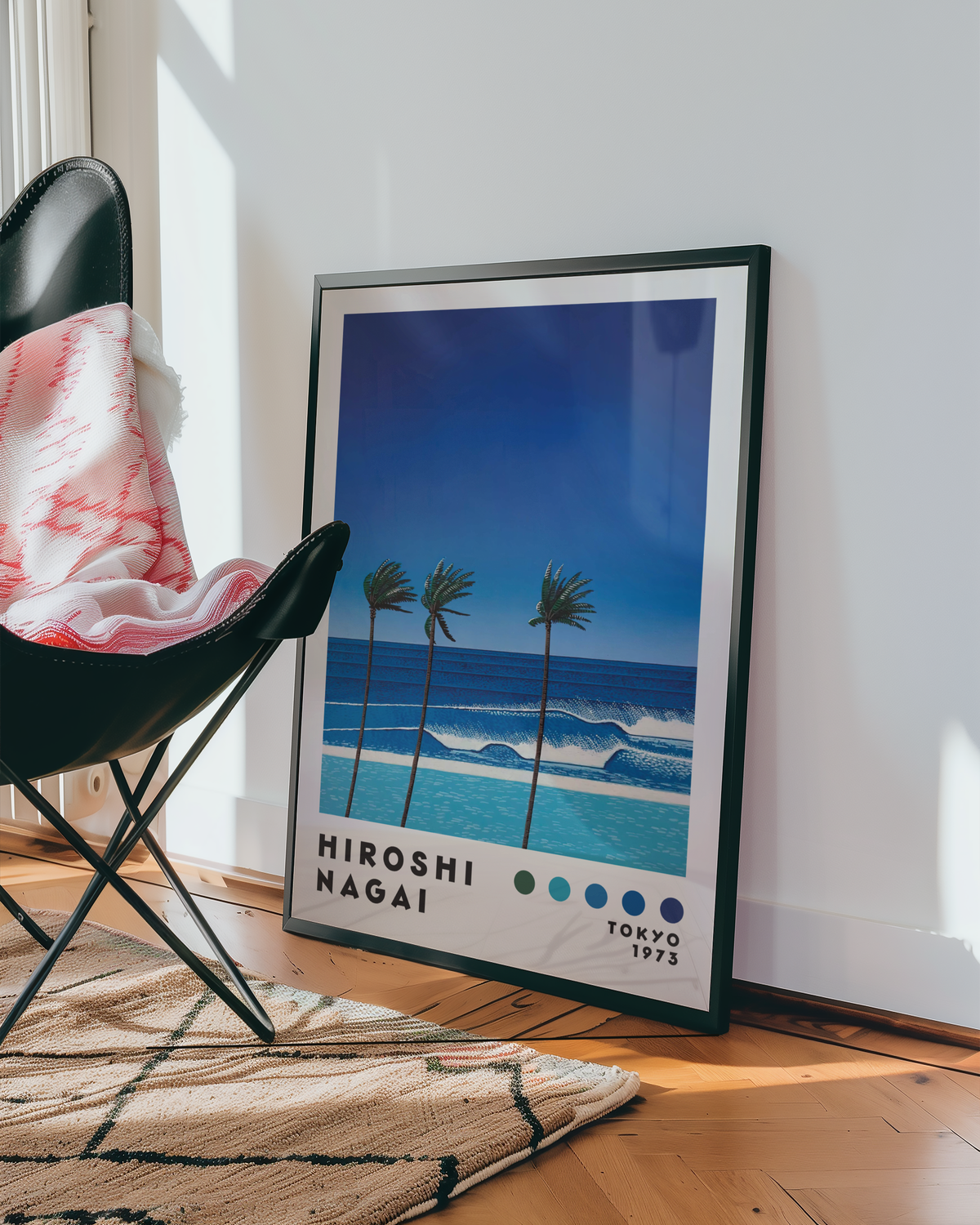 Hiroshi Nagai Palm Breeze poster visualiserad på vägg – från Bozetto i hög kvalitet