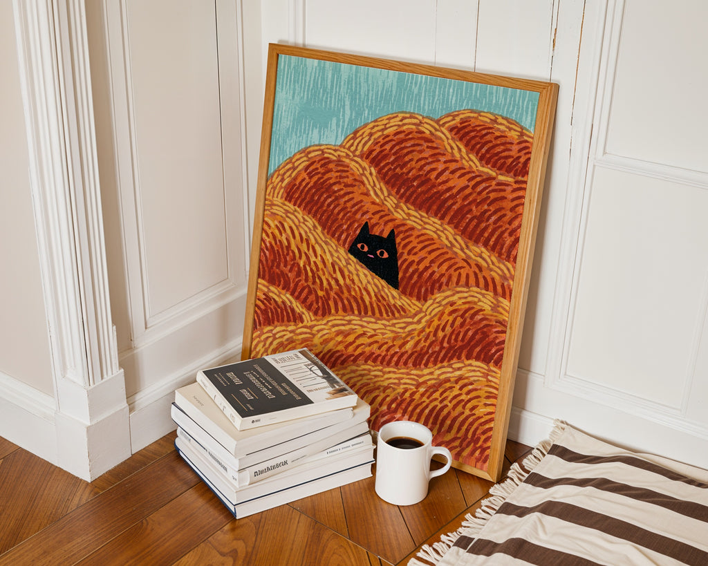 Hidden Cat Dunes Poster – i rum 2