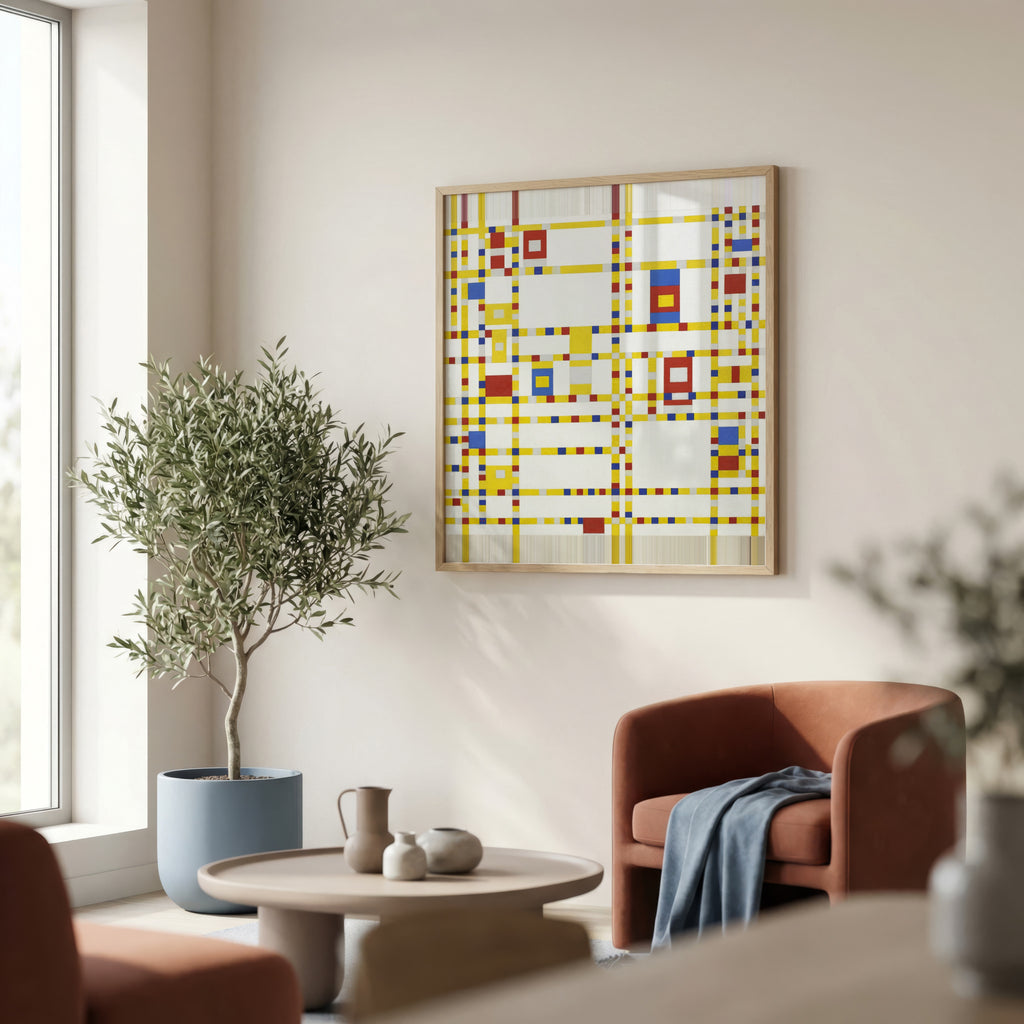 Piet Mondrian Broadway Boogie Woogie 1943 Poster – inramad 4