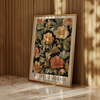 Mockup av Blooming Flower Pattern affisch på vägg – köp enkelt hos Bozetto i hög kvalitet