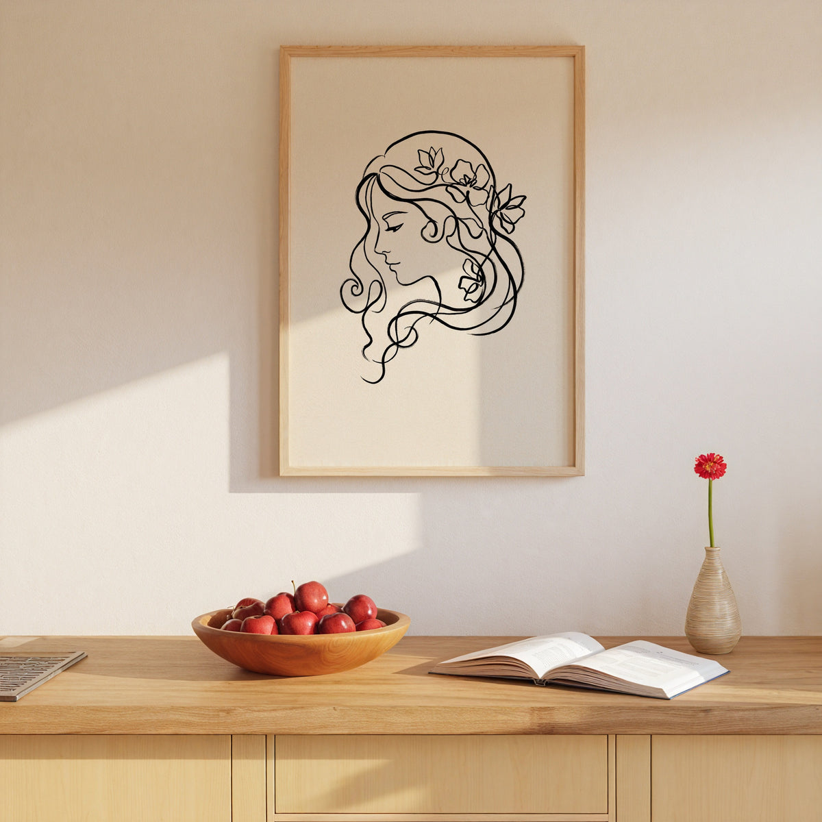 Henri Matisse Lady with Flowers Poster – i rum 3