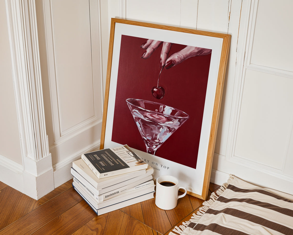 Velvet Cherry Drop Poster – i rum 3