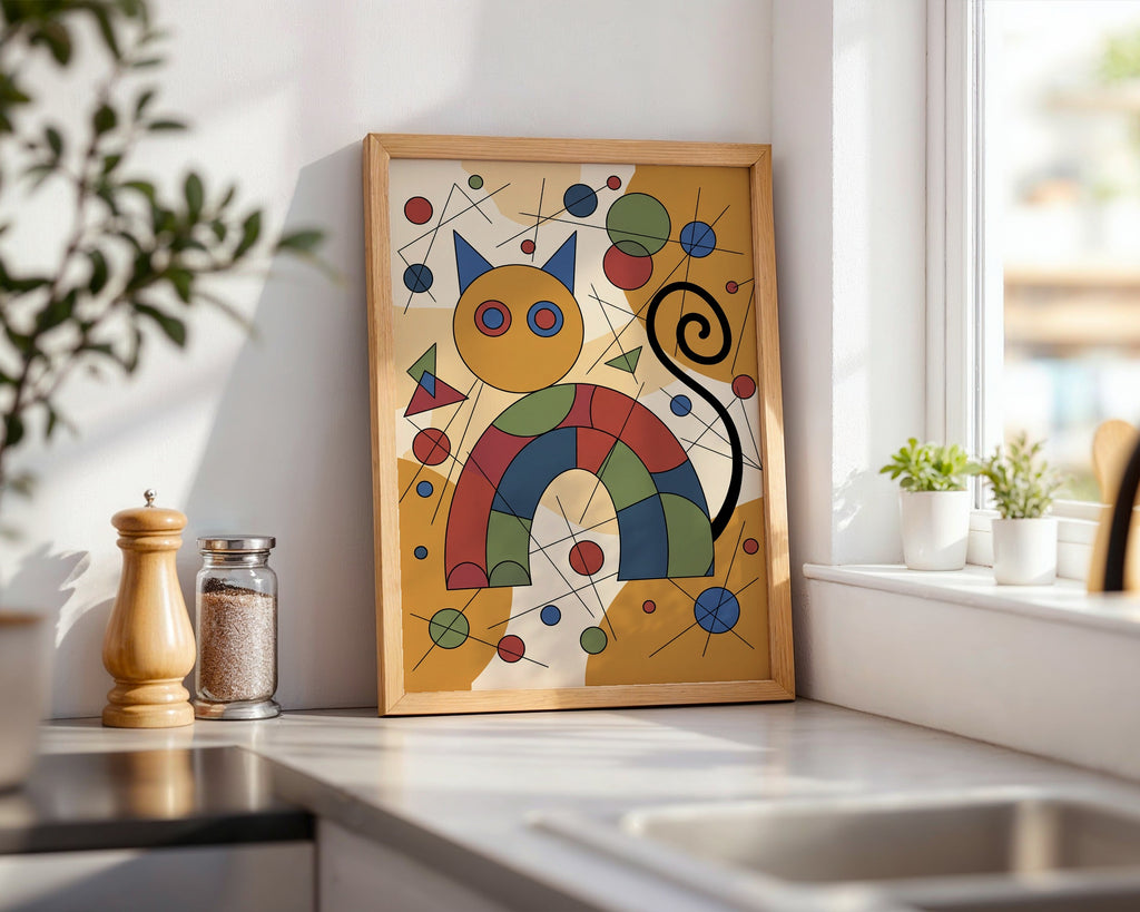 Wassily Kandinsky Geometric Cat Poster – i rum 3