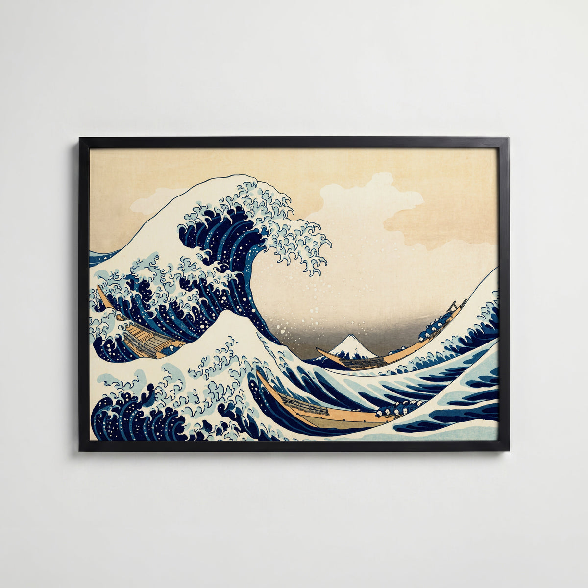 The Great Wave Poster – svart ram