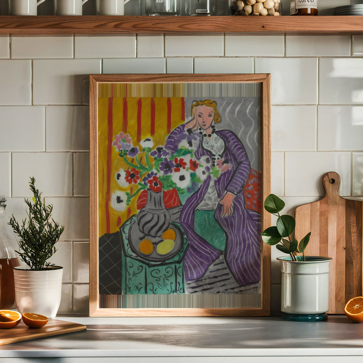 Henri Matisse Purple Robe and Anemones 1937 Poster – i rum 4