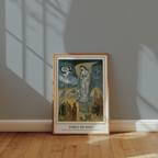 Mockup av Picasso Casagemas Tribute affisch på vägg – köp enkelt hos Bozetto i hög kvalitet