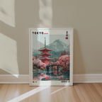 Mockup av Senso-ji Temple affisch på vägg – köp enkelt hos Bozetto i hög kvalitet