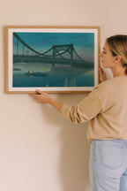 Hasui Kawase Kiyosu Bridge 1931 Poster – i rum 6