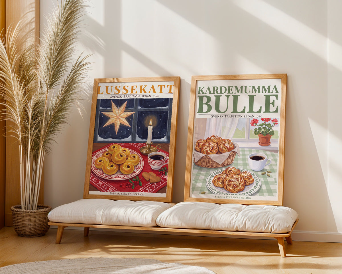 Kardemummabulle Poster – två posters i rum 1