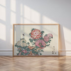 Katsushika Hokusai Chrysanthemums and Bee 1834 Poster – i rum 6