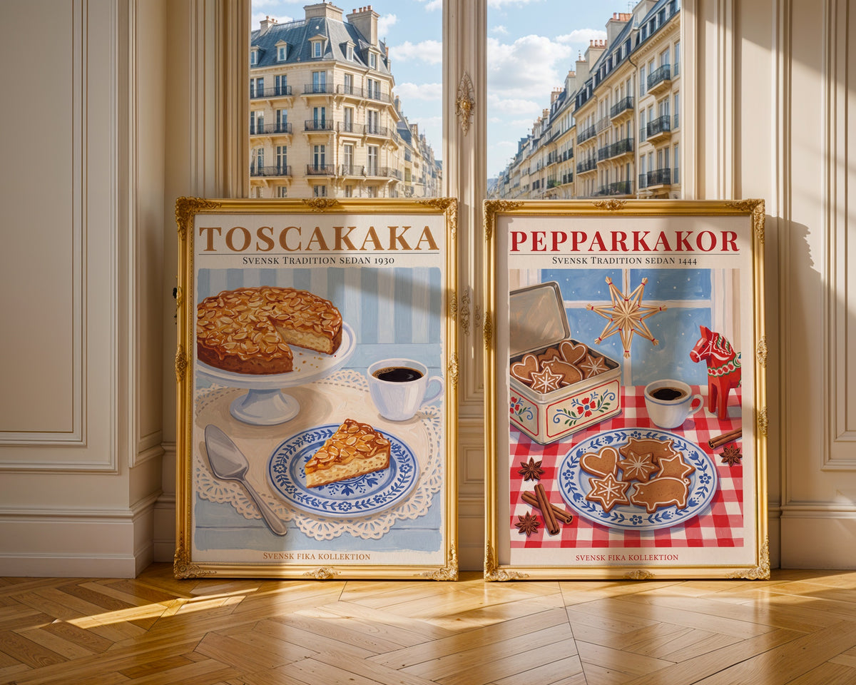 Pepparkakor Poster – två posters i rum 1