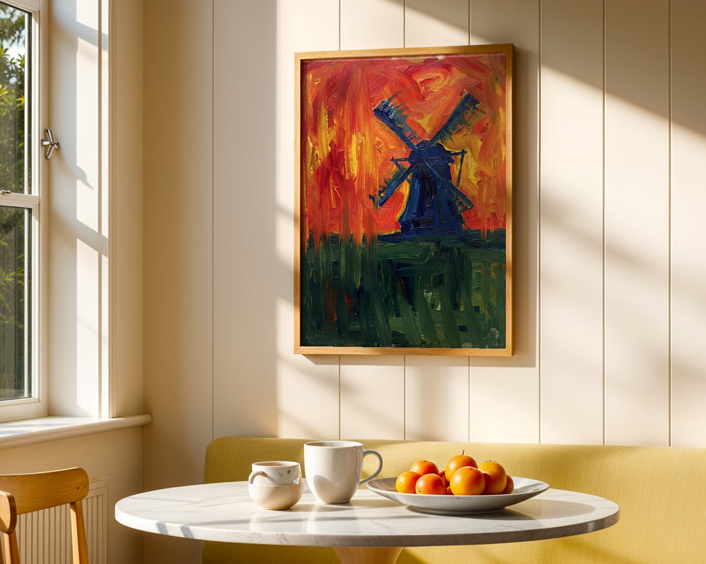 Piet Mondrian Windmill at Dusk Poster – i rum 5